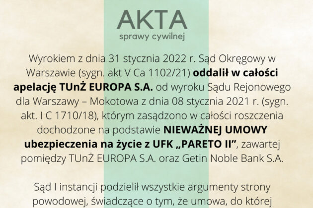 Ilustracja do: POLISOLOKATA PARETO II znowu NIEWAŻNA !!!