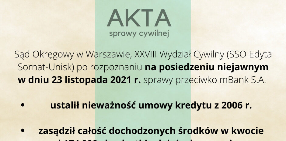 Ilustracja do: Nieważność umowy kredytu z 2006 roku