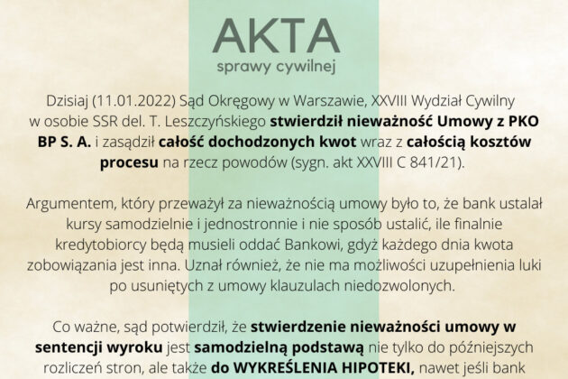 Ilustracja do: Nieważność umowy i wykreślenie hipoteki