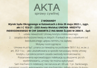 Ilustracja do: Z WOKANDY (nieważność umowy kredytu)