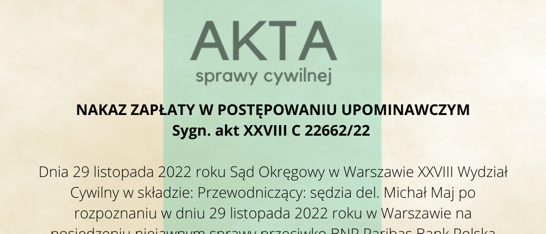 Ilustracja do: <strong>NAKAZ ZAPŁATY W POSTĘPOWANIU UPOMINAWCZYM</strong>