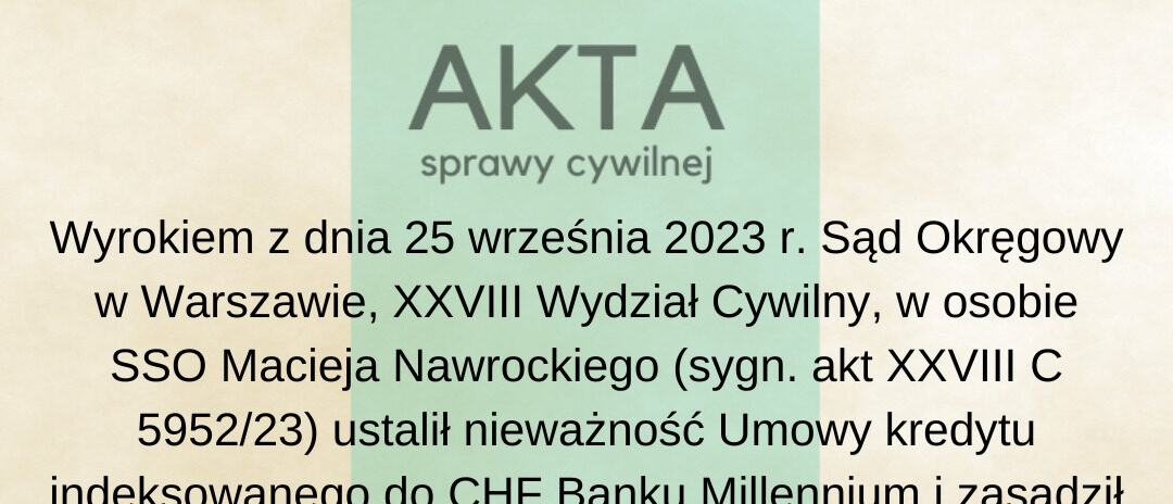 Ilustracja do: Kolejna umowa kredytu indeksowanego uznana za nieważną